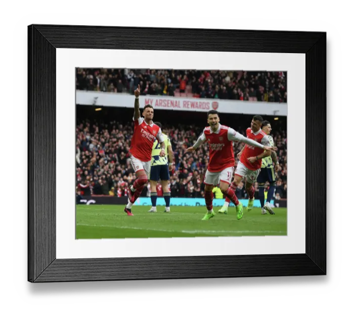 Framed Print : Arsenal's Ben White Scores Second Goal: Arsenal FC 2-0 Leeds United (Premier League, 2022-23) Framed Print : Arsenal's Ben White Scores Second Goal: Arsenal FC 2-0 Leeds United (Premier League, 2022-23)