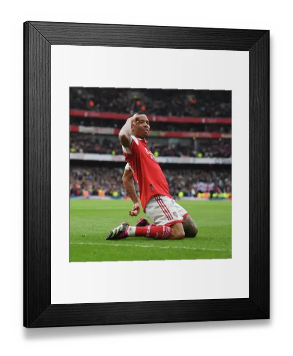 Framed Print : Gabriel Jesus Hat-Trick: Arsenal Edges Past Leeds United 3-2