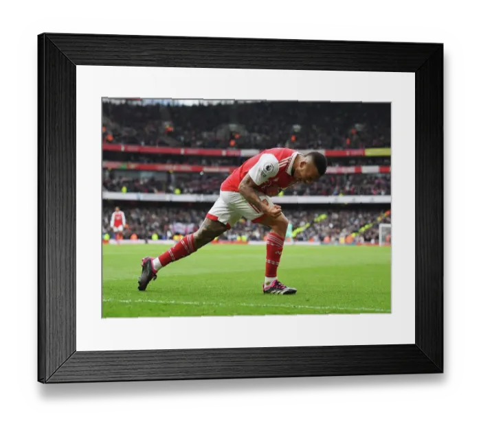 Framed Print : Arsenal's Gabriel Jesus Scores Third Goal in Exciting Victory over Leeds United Framed Print : Arsenal's Gabriel Jesus Scores Third Goal in Exciting Victory over Leeds United