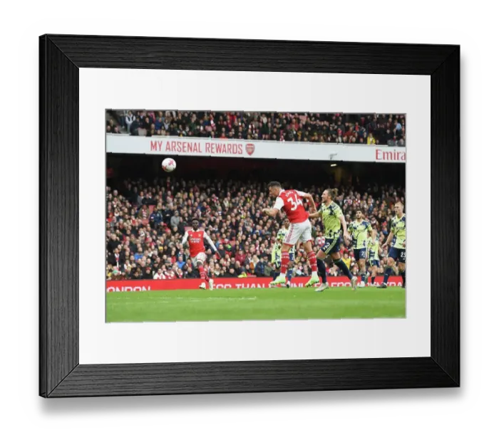 Framed Print : Arsenal Thrash Leeds: Xhaka Scores Fourth Goal in Epic 4-1 Victory