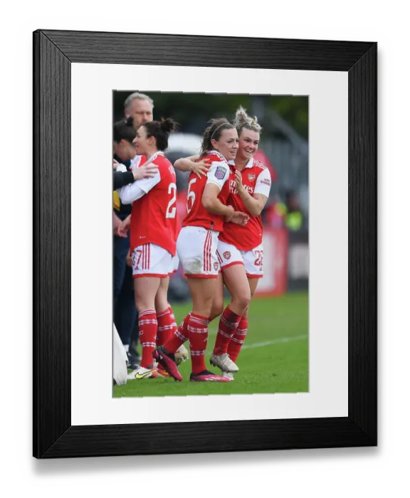 Framed Print : Arsenal Women's Glory: Katie McCabe Scores Double in FA WSL Victory over Manchester City