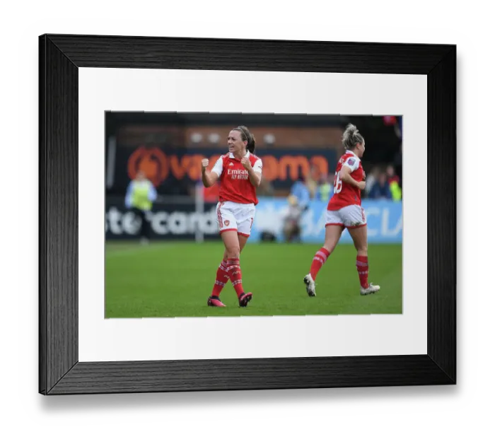 Framed Print : Arsenal Women's Victory: Katie McCabe Scores Second Goal Against Manchester City in FA WSL