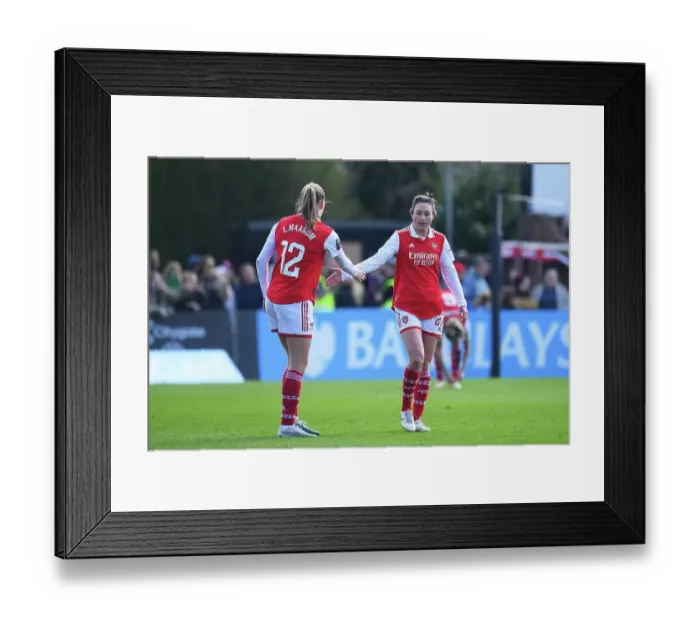 Framed Print : Intense Rivalry: Arsenal Women vs Manchester City - A Battle on the Pitch Framed Print : Intense Rivalry: Arsenal Women vs Manchester City - A Battle on the Pitch