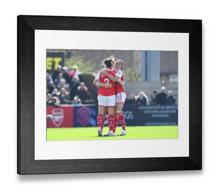 Framed Print : Arsenal Women Celebrate FA WSL Victory Over Manchester City