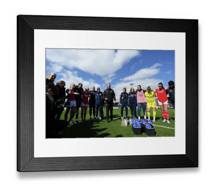 Framed Print : Arsenal Women: Jonas Eidevall Rallies Team After FA WSL Match vs Manchester City