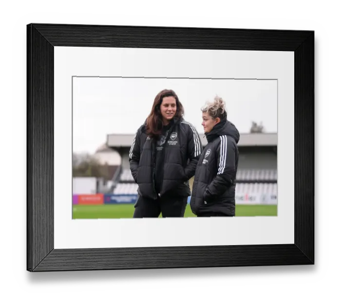 Framed Print : Arsenal Women vs Manchester City: Pre-Match Pitch Inspection at Meadow Park (2022-23)
