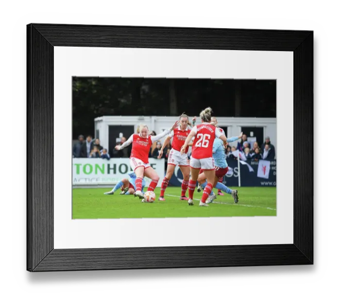 Framed Print : Arsenal Women Take the Lead: Frida Maanum Scores First Goal Against Manchester City in FA Women's Super League Framed Print : Arsenal Women Take the Lead: Frida Maanum Scores First Goal Against Manchester City in FA Women's Super League