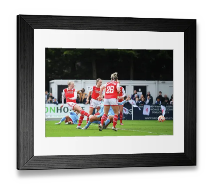 Framed Print : Frida Maanum Scores First Goal for Arsenal Women in FA WSL Showdown Against Manchester City