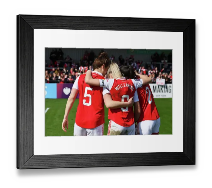 Framed Print : Arsenal Women Celebrate FA WSL Victory Over Manchester City