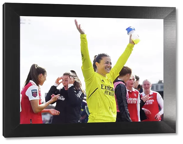 Arsenal Women Celebrate Victory Over Manchester City in FA Women's Super League