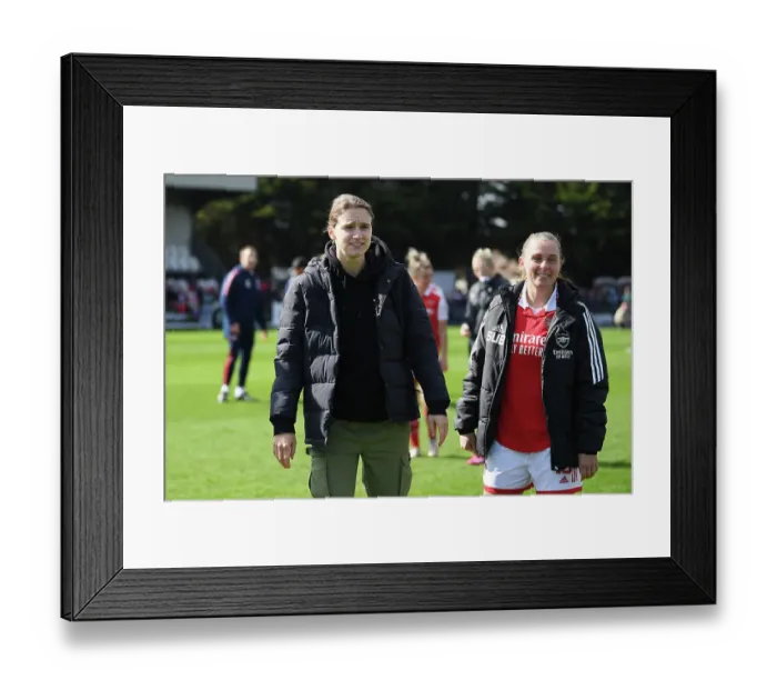 Framed Print : Arsenal Women: Miedema and Maritz Unite in Emotional Moment After FA WSL Clash