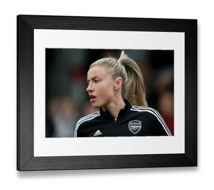 Framed Print : Arsenal Women's Leah Williamson Pre-Match Warm-Up vs Manchester City at Meadow Park Framed Print : Arsenal Women's Leah Williamson Pre-Match Warm-Up vs Manchester City at Meadow Park