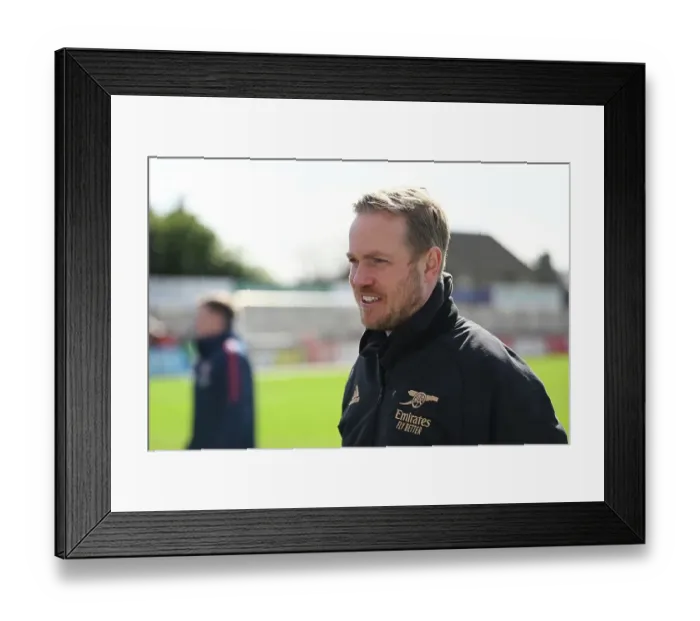 Framed Print : Arsenal Women's Boss Jonas Eidevall Reacts After FA WSL Clash vs Manchester City Framed Print : Arsenal Women's Boss Jonas Eidevall Reacts After FA WSL Clash vs Manchester City