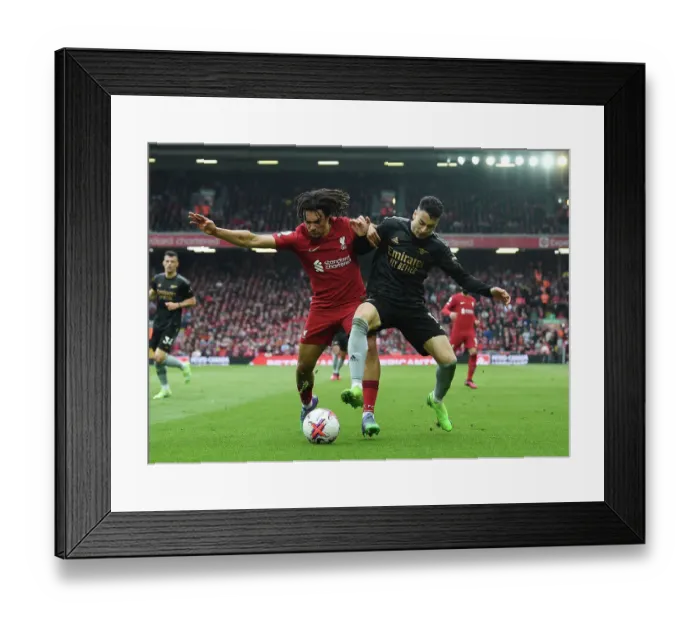 Framed Print : Clash at Anfield: Liverpool vs. Arsenal - Premier League Showdown (2022-23)