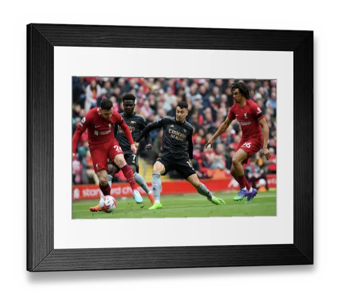Framed Print : Martinelli's Stunner: Arsenal's Historic Goal Against Liverpool (2022-23)