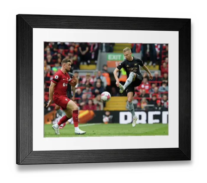 Framed Print : Intense Rivalry: Henderson vs. Zinchenko - Liverpool vs. Arsenal, Premier League 2022-23
