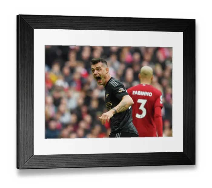 Framed Print : Xhaka's Delight: Arsenal's Comeback Victory over Liverpool in the 2022-23 Premier League Framed Print : Xhaka's Delight: Arsenal's Comeback Victory over Liverpool in the 2022-23 Premier League