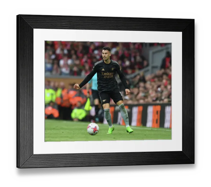 Framed Print : Intense Moment: Martinelli Faces Liverpool - Arsenal vs. Liverpool, Premier League 2022-23