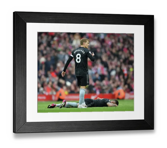 Framed Print : Arsenal's Odegaard and Jesus Go Head-to-Head Against Liverpool in Premier League Showdown Framed Print : Arsenal's Odegaard and Jesus Go Head-to-Head Against Liverpool in Premier League Showdown