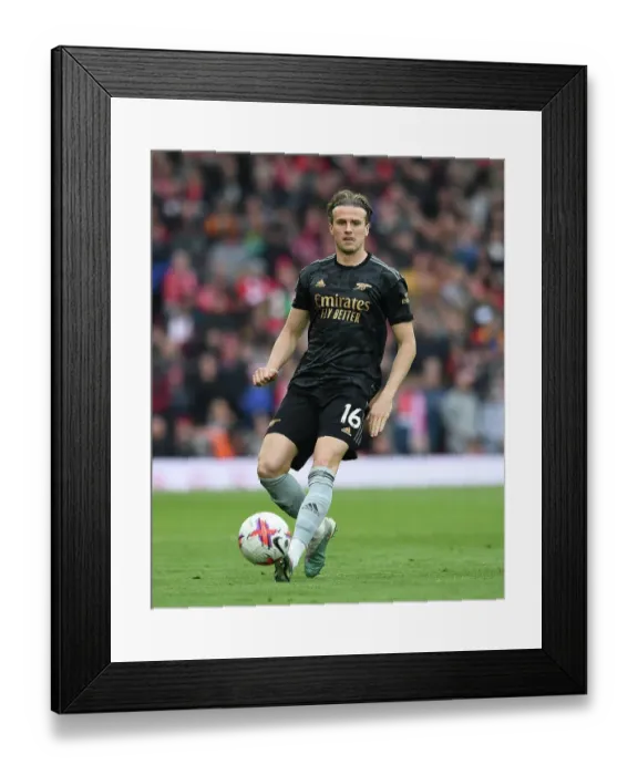 Framed Print : Rivalry Revived: Holding Fights for Arsenal Against Liverpool in Premier League Showdown (2022-23)