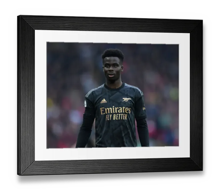 Framed Print : Bukayo Saka's Unforgettable Performance: Liverpool vs. Arsenal, 2022-23 Premier League