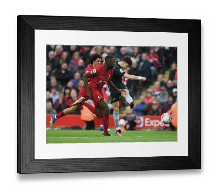 Framed Print : Intense Rivalry: Kieran Tierney vs Ibrahima Konate - Liverpool vs Arsenal, Premier League 2022-23: A Battle at Anfield Framed Print : Intense Rivalry: Kieran Tierney vs Ibrahima Konate - Liverpool vs Arsenal, Premier League 2022-23: A Battle at Anfield