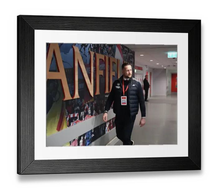 Framed Print : Arsenal's Security Guard Mark McKinley Before Liverpool vs. Arsenal Premier League Clash (2022-23) Framed Print : Arsenal's Security Guard Mark McKinley Before Liverpool vs. Arsenal Premier League Clash (2022-23)
