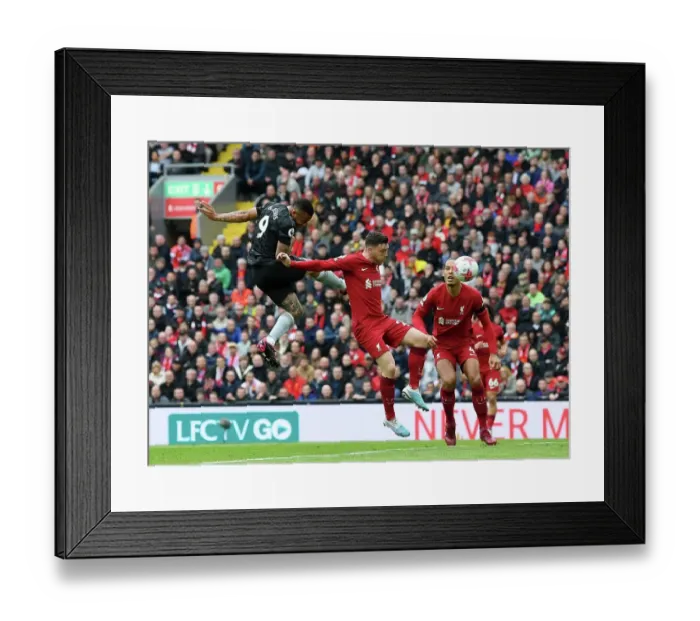 Framed Print : Gabriel Jesus Stuns Liverpool: Arsenal's Second Goal in Epic Premier League Clash (2022-23)