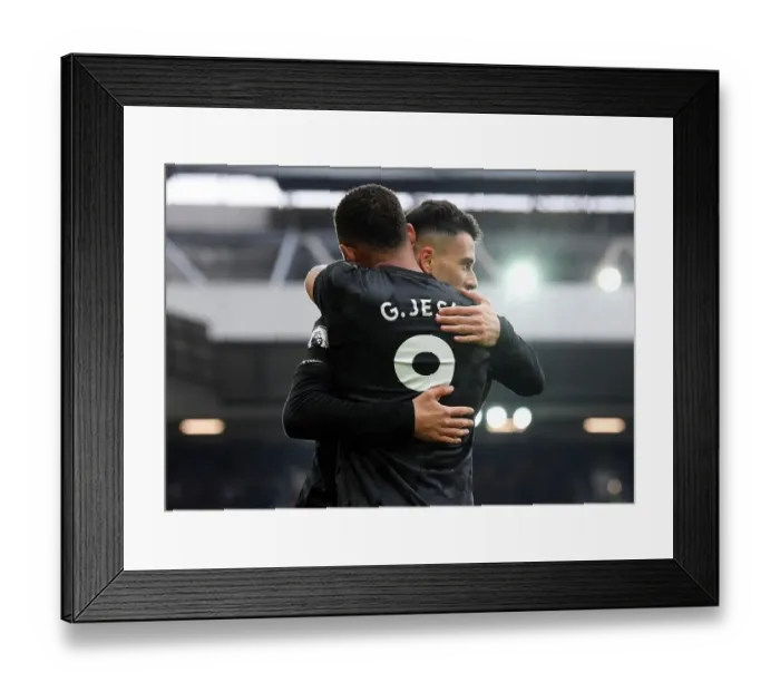 Framed Print : Gabriel Jesus and Gabriel Martinelli Celebrate Arsenal's Second Goal vs. Liverpool (2022-23) Framed Print : Gabriel Jesus and Gabriel Martinelli Celebrate Arsenal's Second Goal vs. Liverpool (2022-23)