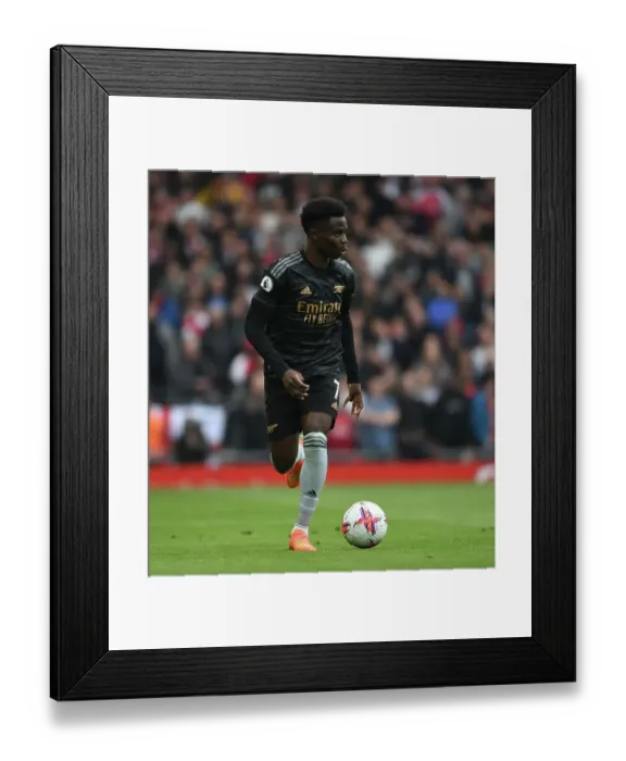 Framed Print : Bukayo Saka's Unforgettable Performance: Liverpool vs. Arsenal, Premier League 2022-23