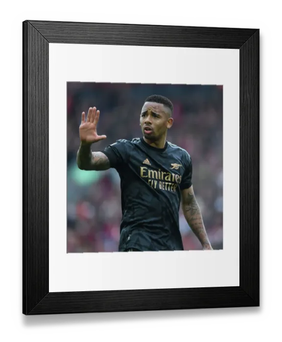 Framed Print : Gabriel Jesus vs. Liverpool: Premier League Clash at Anfield (2022-23) Framed Print : Gabriel Jesus vs. Liverpool: Premier League Clash at Anfield (2022-23)