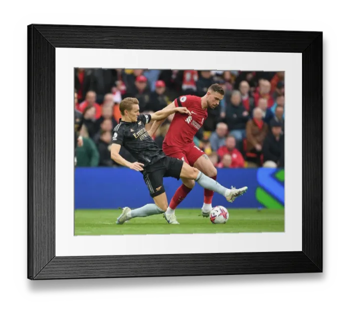 Framed Print : Clash of Captains: Odegaard vs. Henderson - Premier League Showdown, Liverpool vs. Arsenal 2022-23 Framed Print : Clash of Captains: Odegaard vs. Henderson - Premier League Showdown, Liverpool vs. Arsenal 2022-23