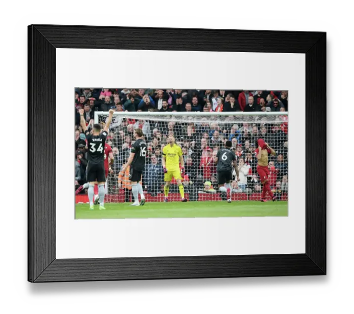 Framed Print : Ramsdale's Penalty Heroics: Arsenal Edge Out Liverpool in Thrilling Comeback