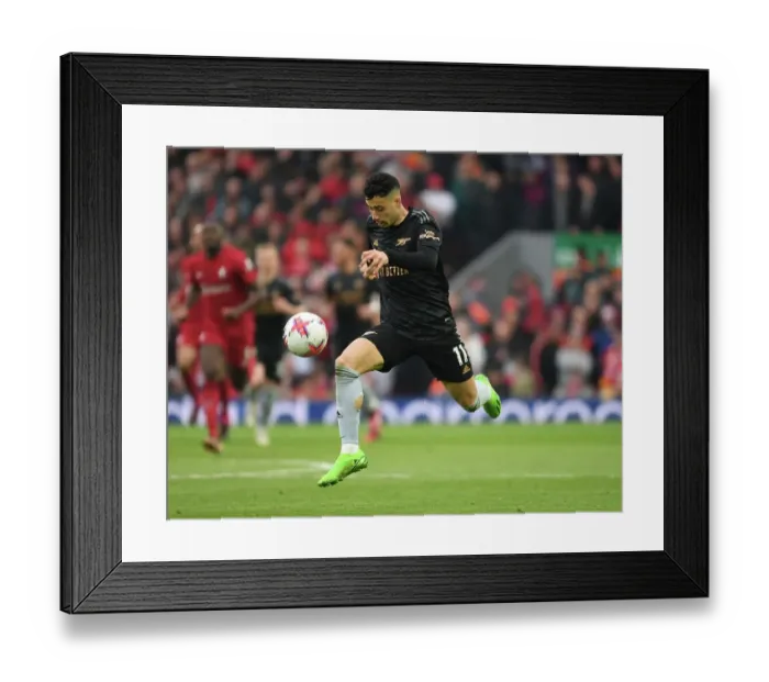 Framed Print : Martinelli vs. Liverpool: The Intense Arsenal-Liverpool Clash, Premier League 2022-23