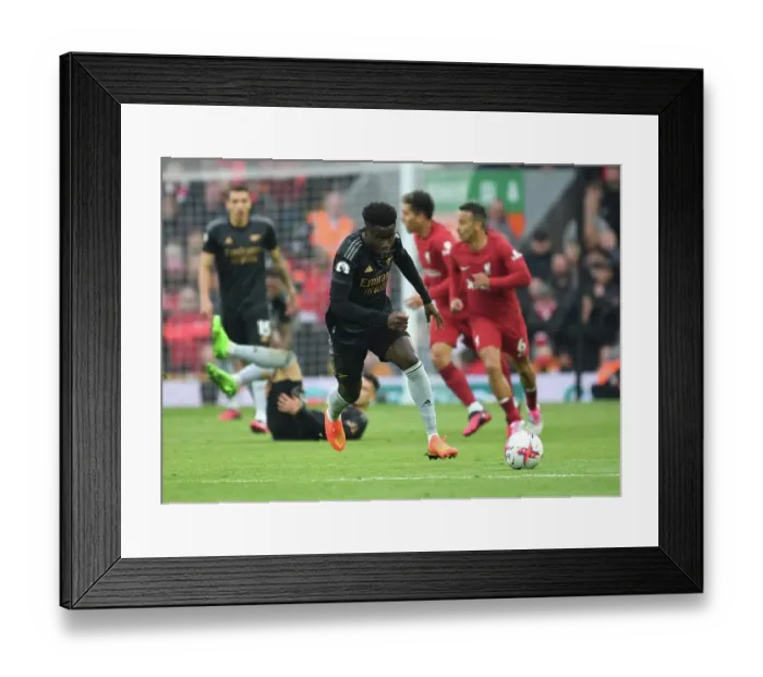 Framed Print : Bukayo Saka Shines: Liverpool vs. Arsenal, 2022-23 Premier League - Arsenal Star's Standout Performance at Anfield Framed Print : Bukayo Saka Shines: Liverpool vs. Arsenal, 2022-23 Premier League - Arsenal Star's Standout Performance at Anfield