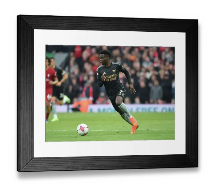 Framed Print : Bukayo Saka's Unforgettable Display: Liverpool vs. Arsenal, Premier League 2022-23 Framed Print : Bukayo Saka's Unforgettable Display: Liverpool vs. Arsenal, Premier League 2022-23