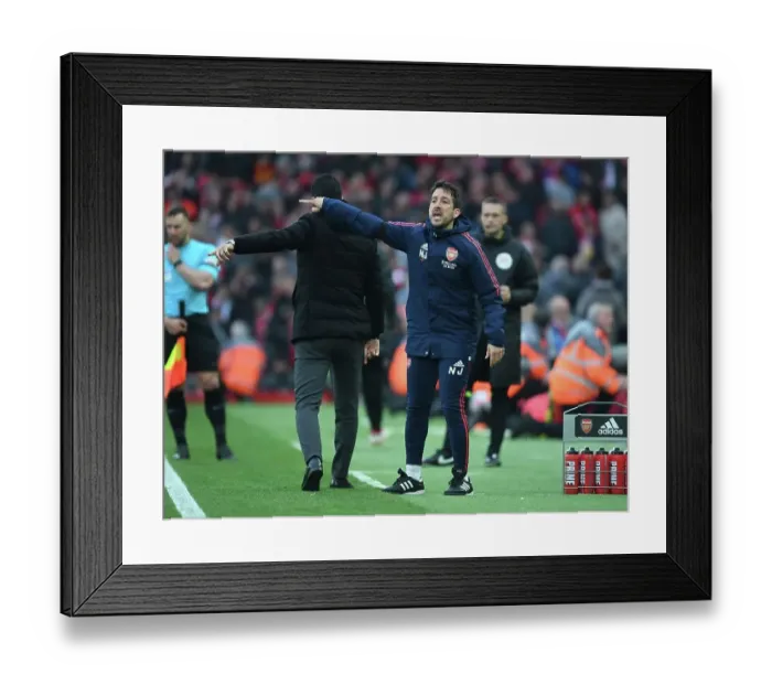 Framed Print : Arsenal Coach Nico Jover at Liverpool's Anfield During the 2022-23 Premier League Match Framed Print : Arsenal Coach Nico Jover at Liverpool's Anfield During the 2022-23 Premier League Match