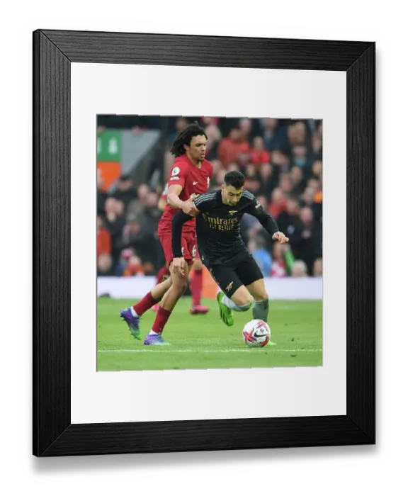 Framed Print : Martinelli vs. Alexander-Arnold: A Winger Battle at Anfield - Premier League 2022-23 Framed Print : Martinelli vs. Alexander-Arnold: A Winger Battle at Anfield - Premier League 2022-23