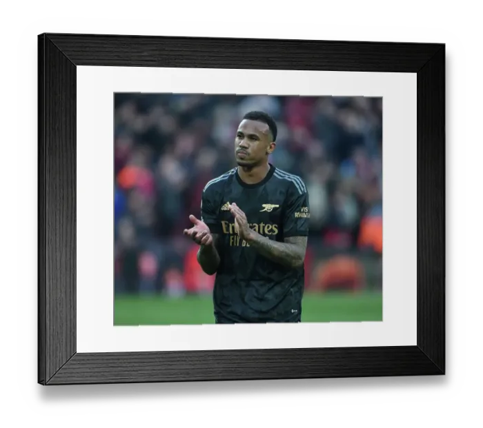 Framed Print : Gabriel Applauds Arsenal Fans: Liverpool vs. Arsenal, Premier League 2022-23 Framed Print : Gabriel Applauds Arsenal Fans: Liverpool vs. Arsenal, Premier League 2022-23