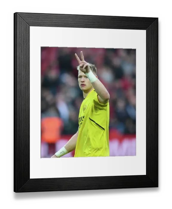 Framed Print : Arsenal's Aaron Ramsdale Reacts After Liverpool vs Arsenal Premier League Clash (2022-23)