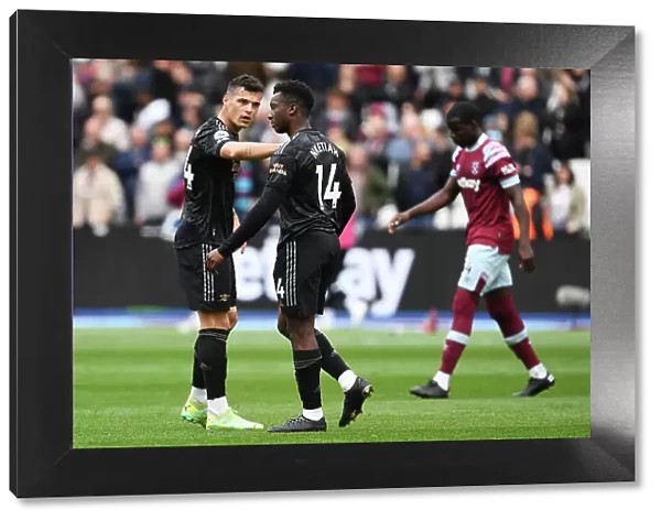 Arsenal's Xhaka and Nketiah in Deep Conversation After West Ham Clash (2022-23)