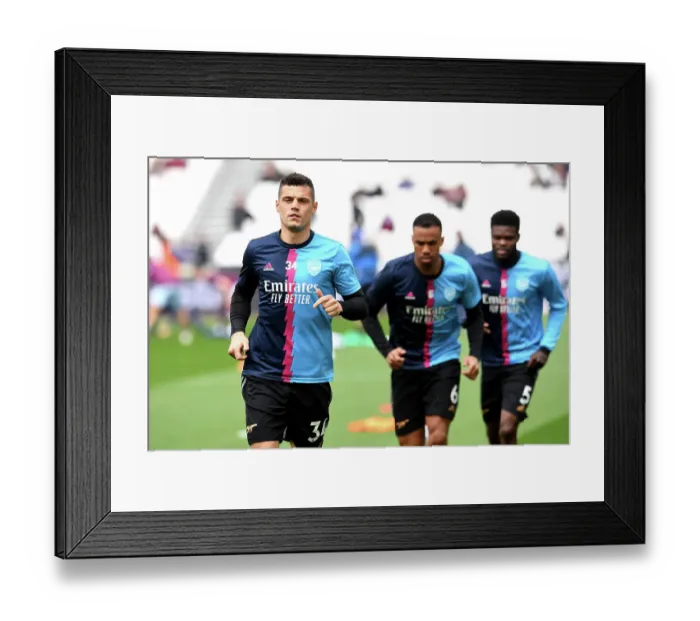 Framed Print : Arsenal's Granit Xhaka Gears Up for West Ham Clash in Premier League Showdown (April 2023) Framed Print : Arsenal's Granit Xhaka Gears Up for West Ham Clash in Premier League Showdown (April 2023)