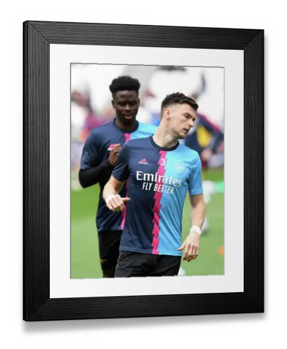 Framed Print : Arsenal's Kieran Tierney Gears Up for West Ham Clash in Premier League Showdown (2022-23) Framed Print : Arsenal's Kieran Tierney Gears Up for West Ham Clash in Premier League Showdown (2022-23)