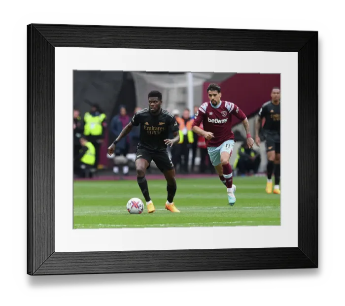 Framed Print : Partey vs. Paqueta: Battle in the Premier League - Arsenal vs. West Ham United (2022-23)