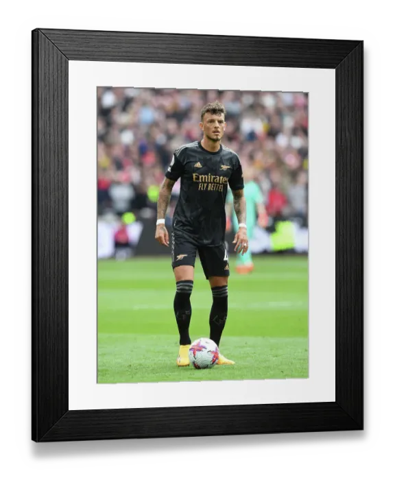 Framed Print : Arsenal's Ben White Faces Off Against West Ham in Premier League Showdown (2022-23) Framed Print : Arsenal's Ben White Faces Off Against West Ham in Premier League Showdown (2022-23)