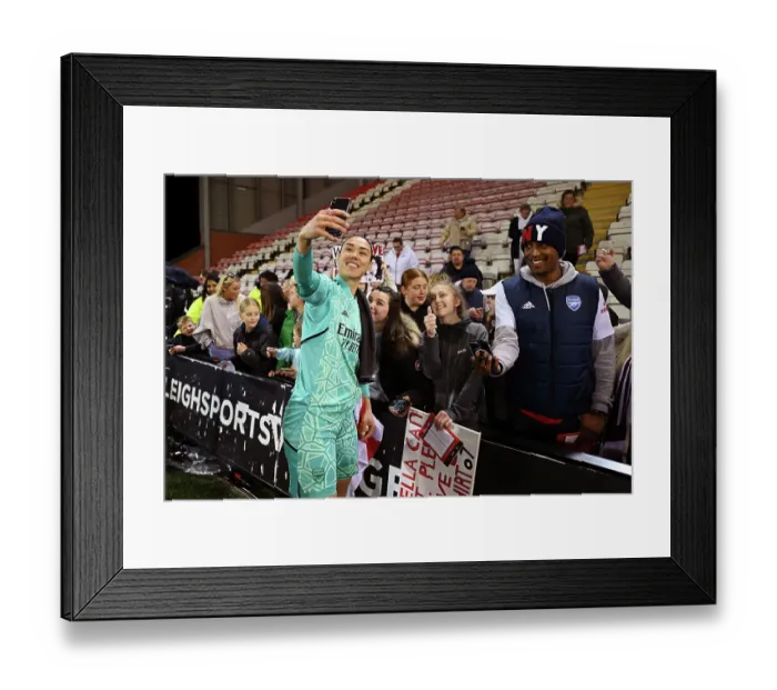 Framed Print : Arsenal Women Celebrate Victory Over Manchester United in FA Women's Super League
