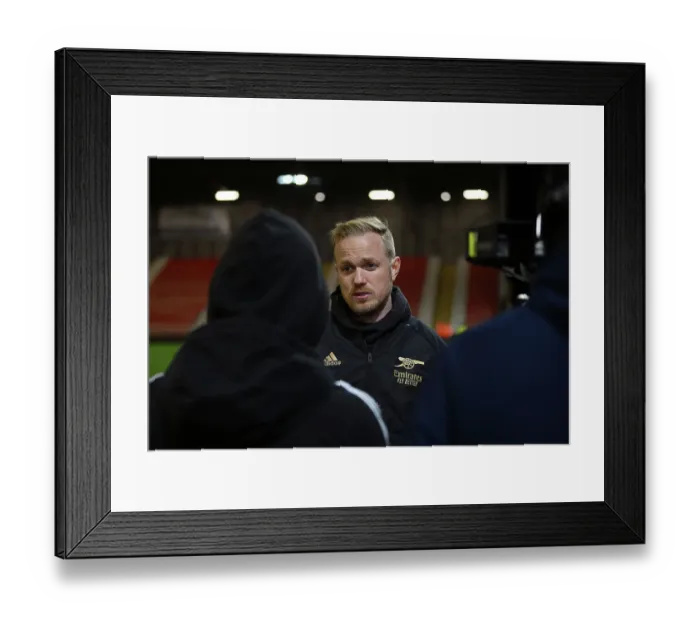 Framed Print : Post-Match Interview: Arsenal Women's Coach Jonas Eidevall Reflects on FA Super League Clash Against Manchester United (2022-23)