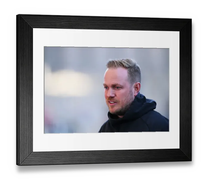 Framed Print : Arsenal's Jonas Eidevall Pre-Match Press Conference Ahead of Manchester United Clash (FA Women's Super League, 2022-23)