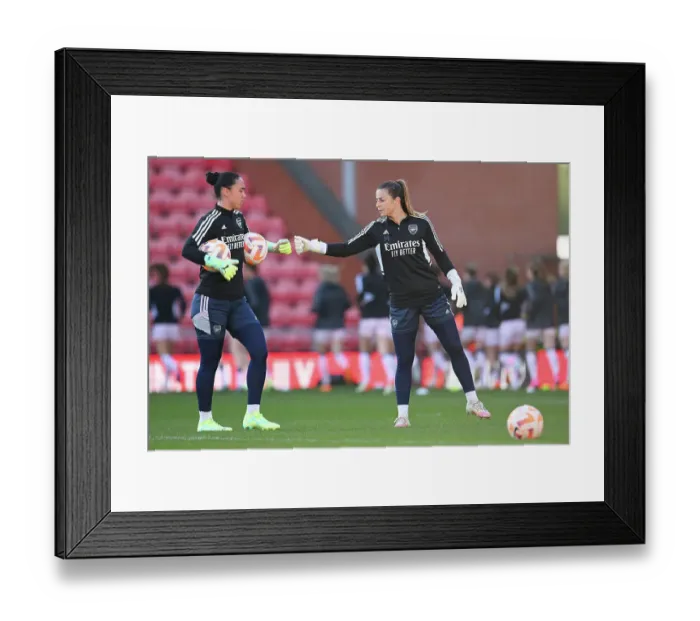 Framed Print : United in Unity: Arsenal Women vs Manchester United - Pre-Battle Fist Bump Framed Print : United in Unity: Arsenal Women vs Manchester United - Pre-Battle Fist Bump