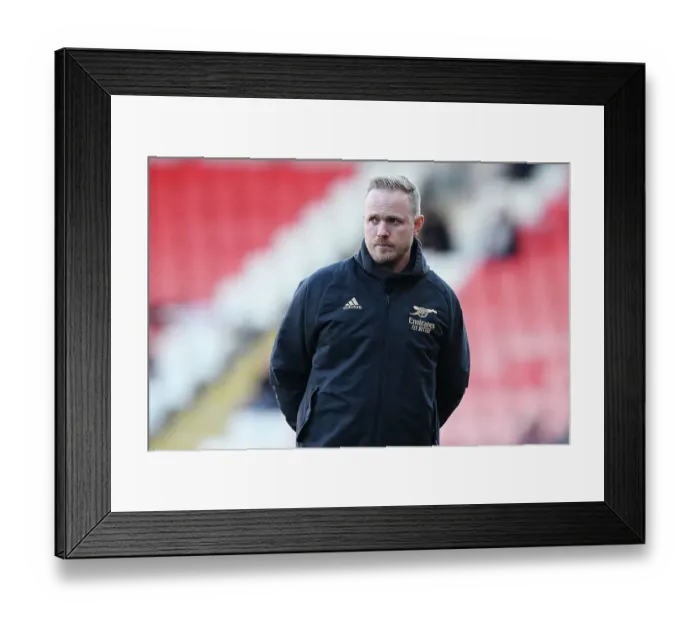 Framed Print : Arsenal Women vs Manchester United: Jonas Eidevall Leads the Gunners in FA Women's Super League Clash Framed Print : Arsenal Women vs Manchester United: Jonas Eidevall Leads the Gunners in FA Women's Super League Clash